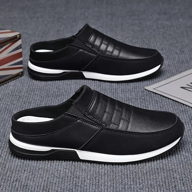 Korean Leather Shoes Style Slip-On Shoes I Stylish Without Laces Shoes