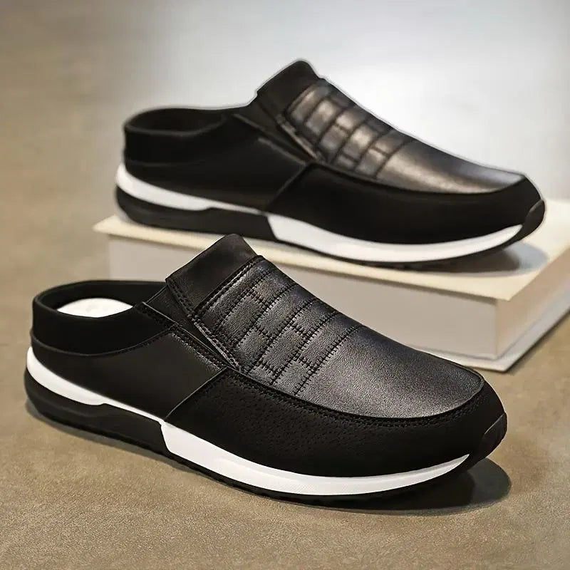 Korean Leather Shoes Style Slip-On Shoes I Stylish Without Laces Shoes